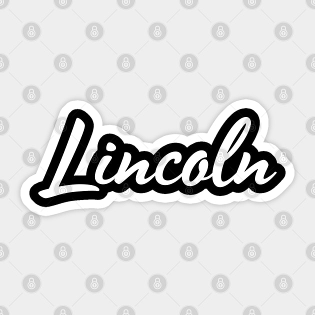 Lincoln white flowing text Sticker by keeplooping